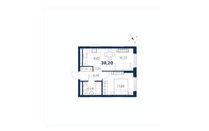 1-к квартира, вторичка, 38м2, 27/28 этаж