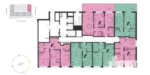 2-к квартира, вторичка, 53м2, 2/22 этаж