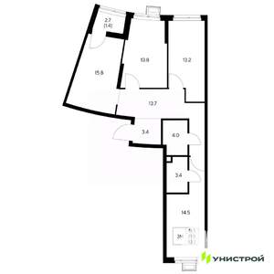 3-к квартира, вторичка, 83м2, 5/31 этаж