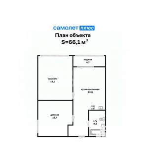 2-к квартира, вторичка, 62м2, 27/32 этаж