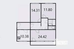 3-к квартира, вторичка, 79м2, 11/12 этаж