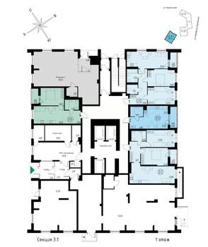 2-к квартира, строящийся дом, 66м2, 1/25 этаж