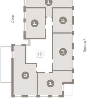 1-к квартира, вторичка, 55м2, 9/9 этаж
