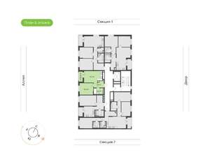 1-к квартира, вторичка, 42м2, 6/9 этаж