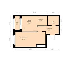 1-к квартира, вторичка, 43м2, 2/30 этаж