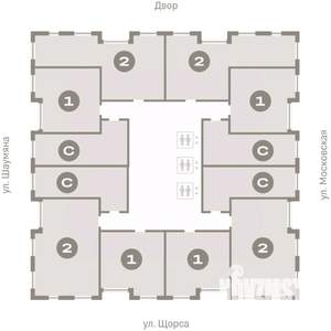 2-к квартира, вторичка, 67м2, 9/24 этаж