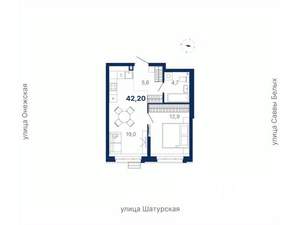 1-к квартира, вторичка, 42м2, 3/20 этаж