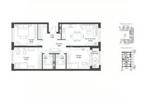 3-к квартира, вторичка, 94м2, 4/17 этаж