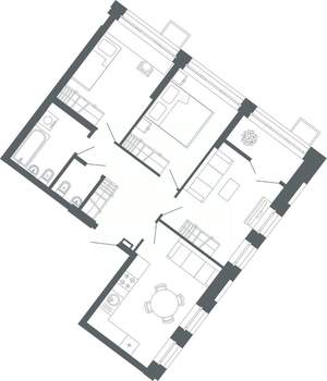 3-к квартира, вторичка, 74м2, 24/27 этаж