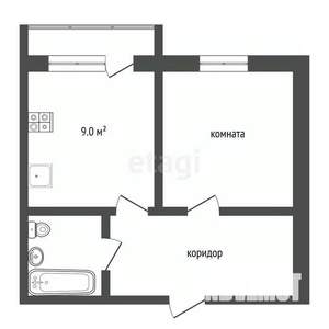 1-к квартира, вторичка, 39м2, 8/20 этаж