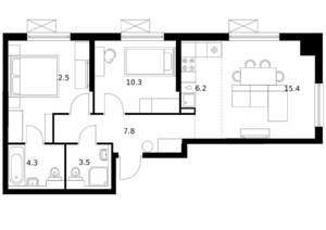 2-к квартира, вторичка, 60м2, 4/29 этаж