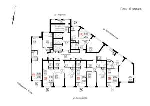 2-к квартира, вторичка, 66м2, 17/25 этаж