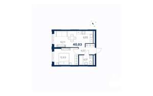1-к квартира, вторичка, 40м2, 14/28 этаж