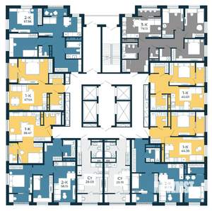 2-к квартира, вторичка, 58м2, 22/25 этаж
