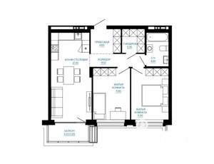 2-к квартира, строящийся дом, 63м2, 6/7 этаж