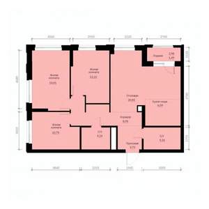 3-к квартира, строящийся дом, 88м2, 24/31 этаж