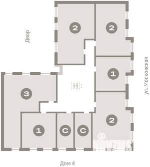 1-к квартира, вторичка, 46м2, 4/9 этаж