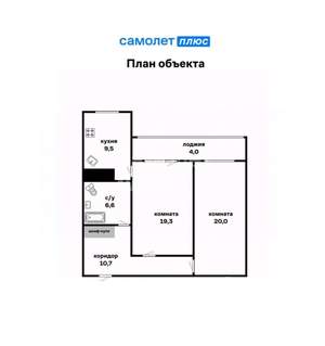 2-к квартира, вторичка, 67м2, 11/16 этаж