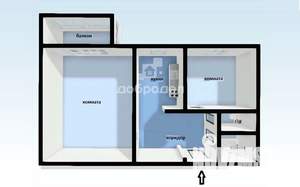 2-к квартира, вторичка, 43м2, 5/9 этаж