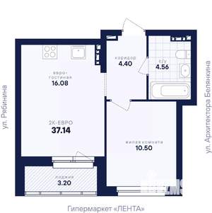 1-к квартира, вторичка, 37м2, 5/26 этаж