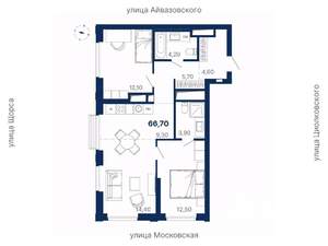 2-к квартира, вторичка, 67м2, 11/29 этаж