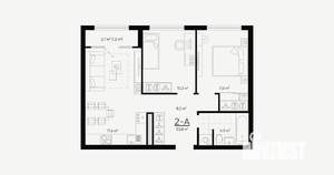 2-к квартира, вторичка, 54м2, 5/24 этаж