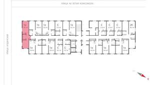 1-к квартира, вторичка, 35м2, 1/14 этаж