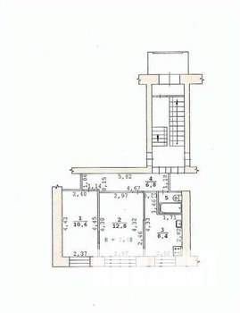 2-к квартира, вторичка, 41м2, 1/5 этаж