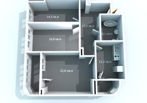 3-к квартира, вторичка, 85м2, 11/18 этаж