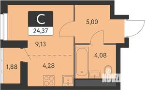 Студия квартира, вторичка, 23м2, 22/31 этаж