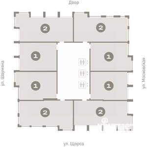 1-к квартира, вторичка, 52м2, 22/24 этаж