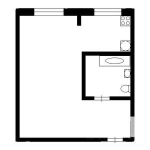 1-к квартира, вторичка, 23м2, 2/5 этаж
