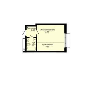 1-к квартира, вторичка, 31м2, 13/31 этаж