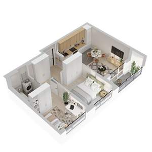 2-к квартира, вторичка, 51м2, 12/26 этаж