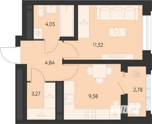 1-к квартира, вторичка, 35м2, 8/11 этаж
