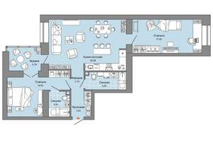 2-к квартира, вторичка, 81м2, 1/7 этаж