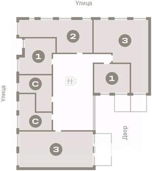 3-к квартира, вторичка, 96м2, 2/7 этаж