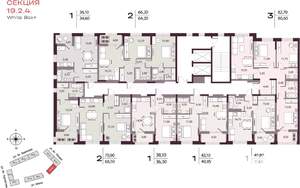 2-к квартира, вторичка, 69м2, 13/25 этаж