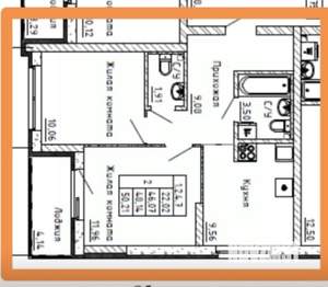 2-к квартира, вторичка, 47м2, 7/29 этаж