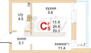 1-к квартира, вторичка, 25м2, 8/16 этаж