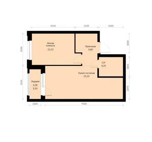 1-к квартира, вторичка, 46м2, 11/30 этаж