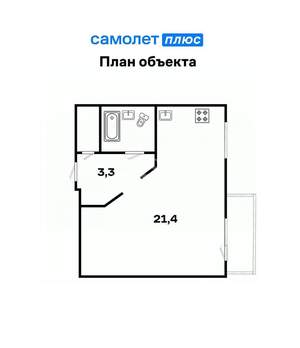 1-к квартира, вторичка, 28м2, 4/5 этаж