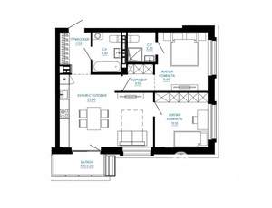 2-к квартира, строящийся дом, 63м2, 5/7 этаж