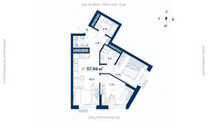 2-к квартира, вторичка, 58м2, 8/31 этаж
