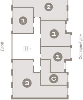 2-к квартира, вторичка, 70м2, 4/15 этаж