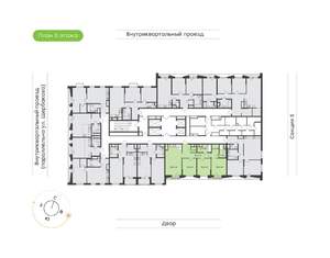 3-к квартира, вторичка, 86м2, 3/24 этаж