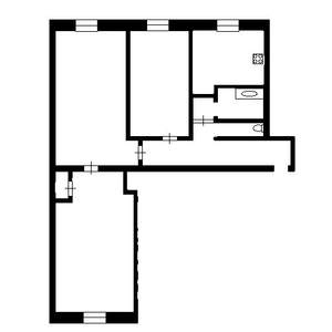 3-к квартира, вторичка, 59м2, 1/5 этаж