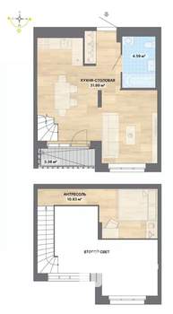 1-к квартира, вторичка, 51м2, 9/9 этаж