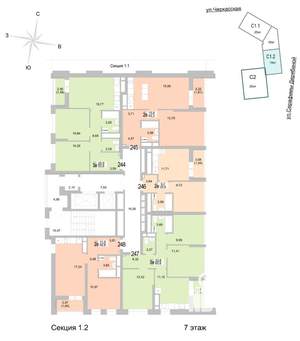 3-к квартира, вторичка, 61м2, 7/16 этаж