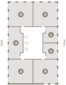 3-к квартира, вторичка, 94м2, 2/25 этаж